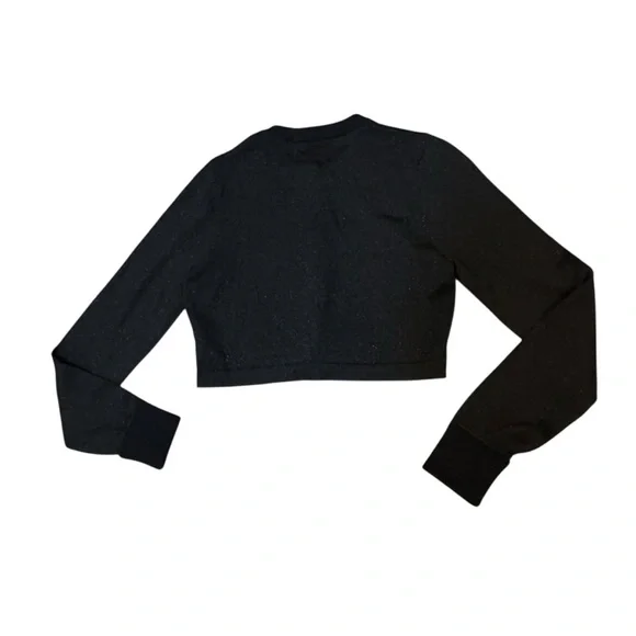 Marc Jacobs heaven Black Cropped Women's Top scribbly logo cardigan Sz M